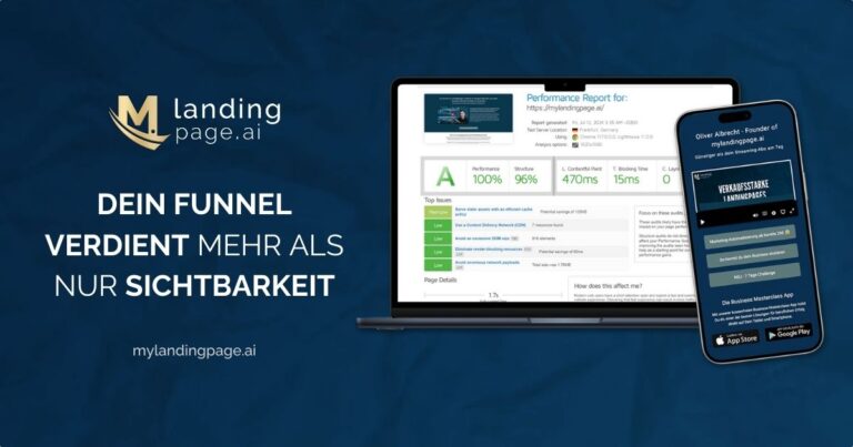 Mit mylandingpage.ai baust du nicht nur eine starke Online-Präsenz auf